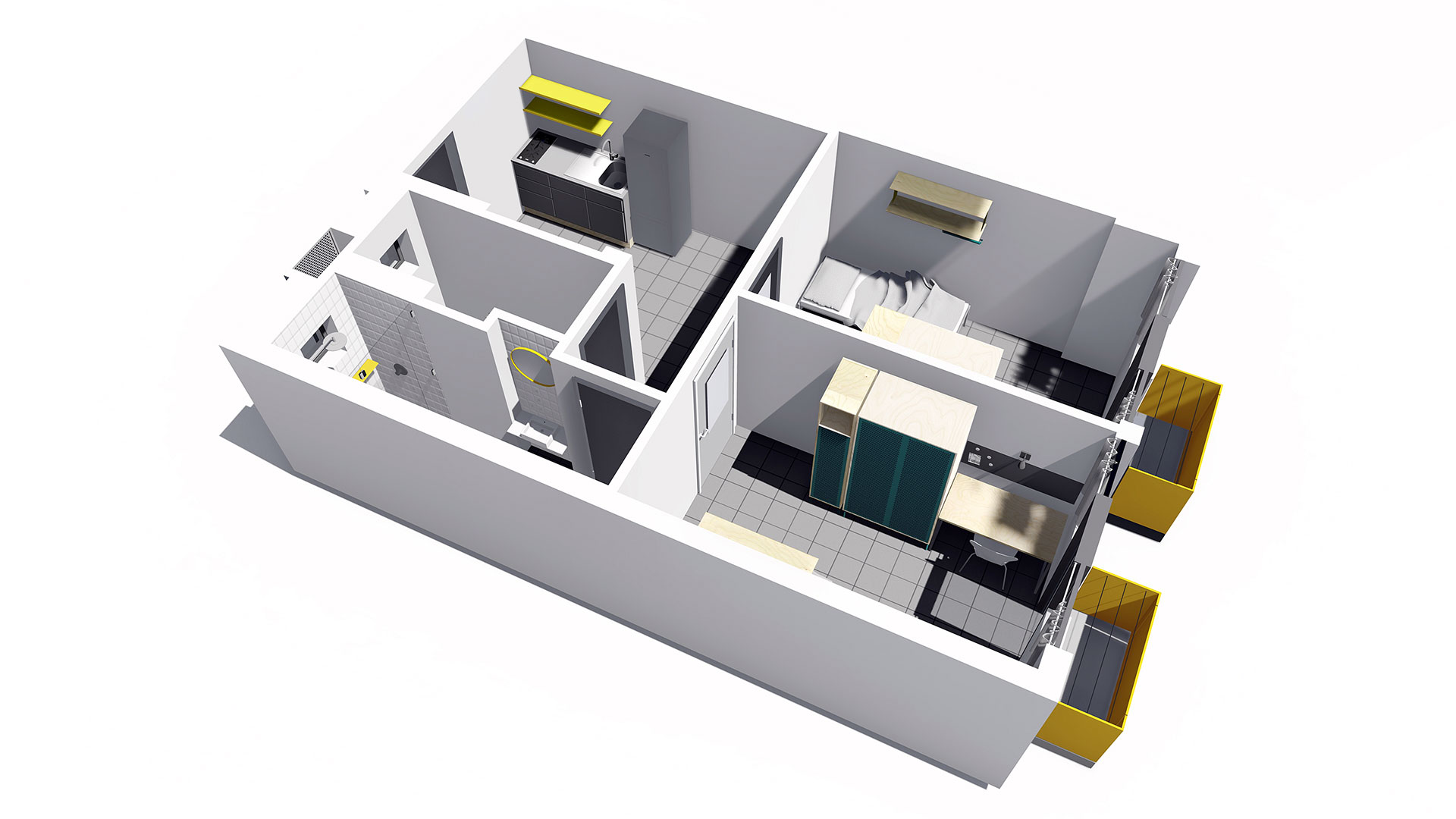 Room Plan - 2-Bed